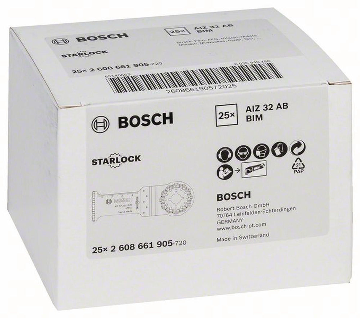 BOSCH Tauchsägeblatt AIZ 20AB Starlock 20 mm Breite 30 mm Eintauchtiefe 5er Pack