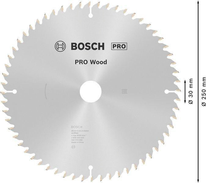BOSCH Kreissägeblatt PRO Wood AD 216 mm Z48 WZ/N für Kapp- und Gehrungssägen