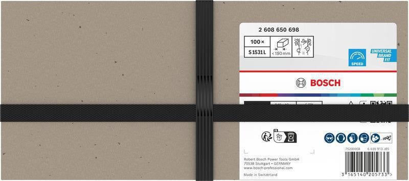 Bosch Säbelsägeblatt S 644 D, 150 mm, HCS, für Holz, Span, MDF und Kunststoff, 5er Pack