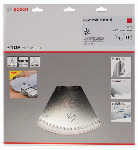 BOSCH Kreissägeblatt Top Precision Best for Multi Material 165 mm Z48 HLTCG für Tauch- und Handkreissägen