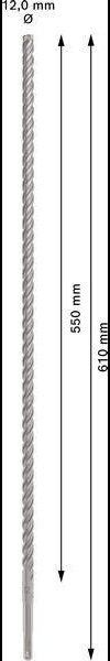 Bosch Hammerbohrer PRO SDS plus-5X, Ø 10,0 mm, Arbeitslänge 100 mm, SDS plus, Vierschneider für Stahlbeton