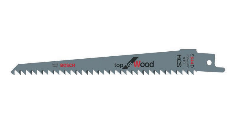 Bosch Säbelsägeblatt S 644 D, 150 mm, TPI 6, HCS, für Holz und Kunststoff