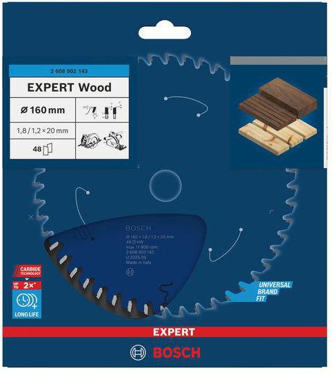 Bosch Kreissägeblatt Expert Wood AD 160 mm Z24 WZ – Hartmetall für Akkusägen