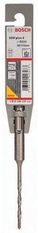 Bosch Hammerbohrer Plus-5 SDS-plus Ø 4,0 mm, Arbeitslänge 50 mm, Gesamtlänge 110 mm