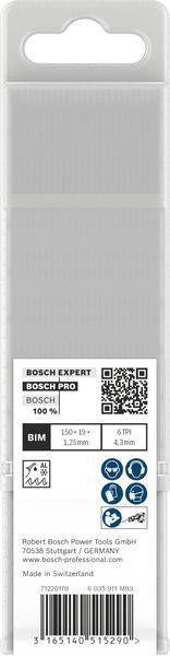 BOSCH Säbelsägeblatt S 611 DF, 150 mm, Bi-Metall, TPI 6, 5 Stück – für Holz und Metall