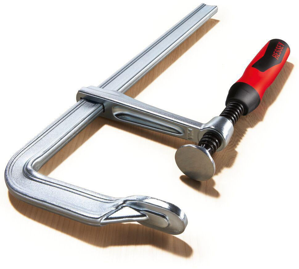 BESSEY Ganzstahlschraubzwinge GZ-2K, Spannweite 120 mm, Ausladung 60 mm, 2-K-Griff, bis 6.000 N Spannkraft