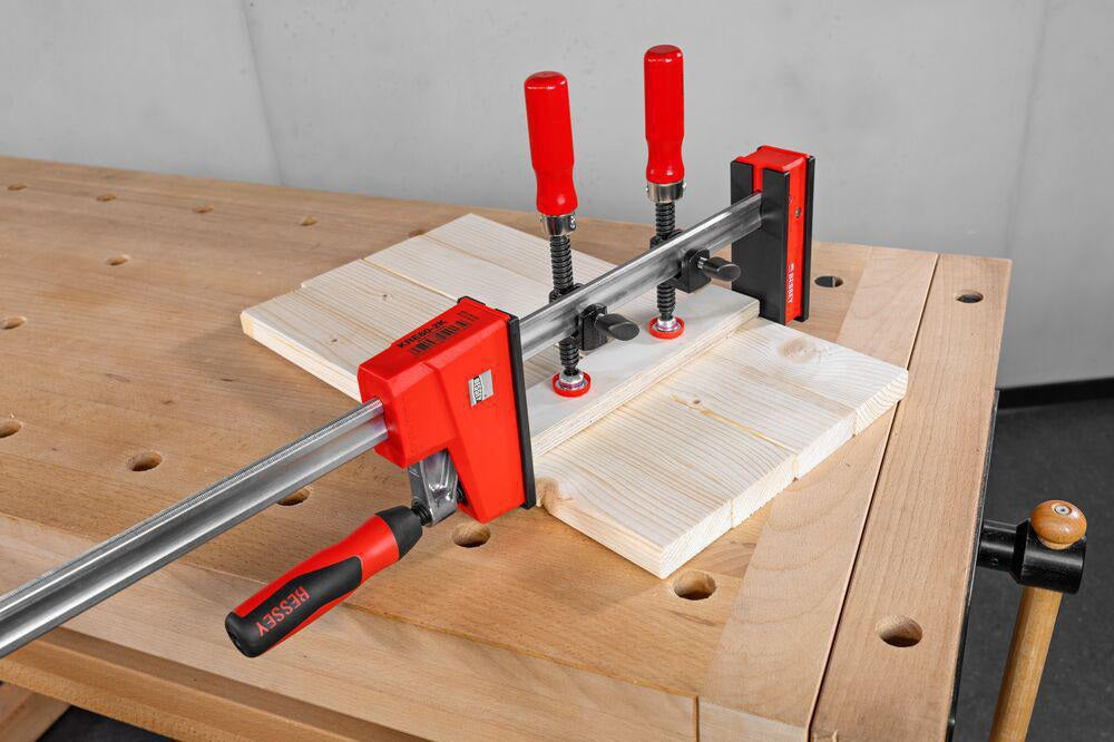 BESSEY Kantenzwinge KT mit 1 Spindel – Zusatzwerkzeug für Schraubzwingen bis 13 mm Schienendicke