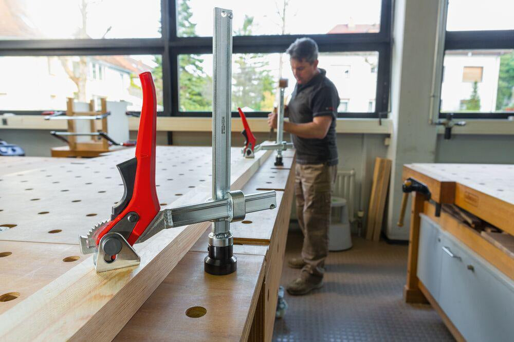 BESSEY Spannelement TWV mit variabler Ausladung für Schweißtische – max. 200 mm Spannweite