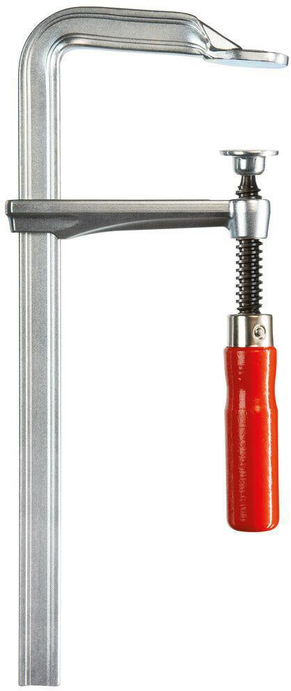 BESSEY Ganzstahlschraubzwinge GZ 100 mm Spannweite, 60 mm Ausladung, Holzgriff, 6000 N Spannkraft