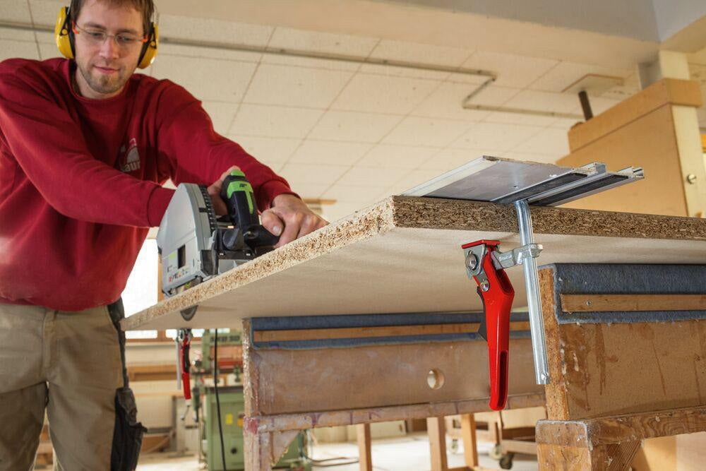BESSEY Tischzwinge GTRH 160/60 – Spannweite 160 mm, Ausladung 60 mm für Führungsschienen