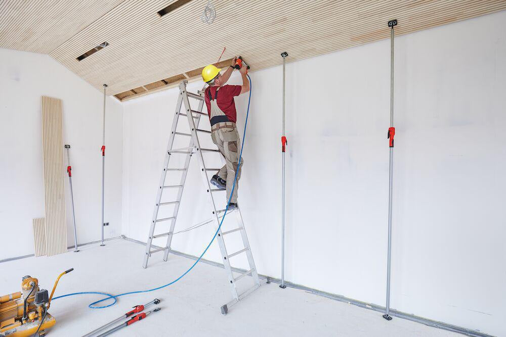BESSEY Montagestütze STE250 – Teleskopstütze bis 160 kg, 1450–2500 mm, Einhandbedienung