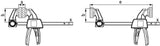 BESSEY Einhandzwinge EZ Spannweite 150 mm, Ausladung 60 mm, umsteckbar zum Spreizen