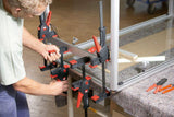 BESSEY Einhandzwinge DuoKlamp 30-8 – Spann- und Spreizfunktion, 300 mm Spannweite, 85 mm Ausladung