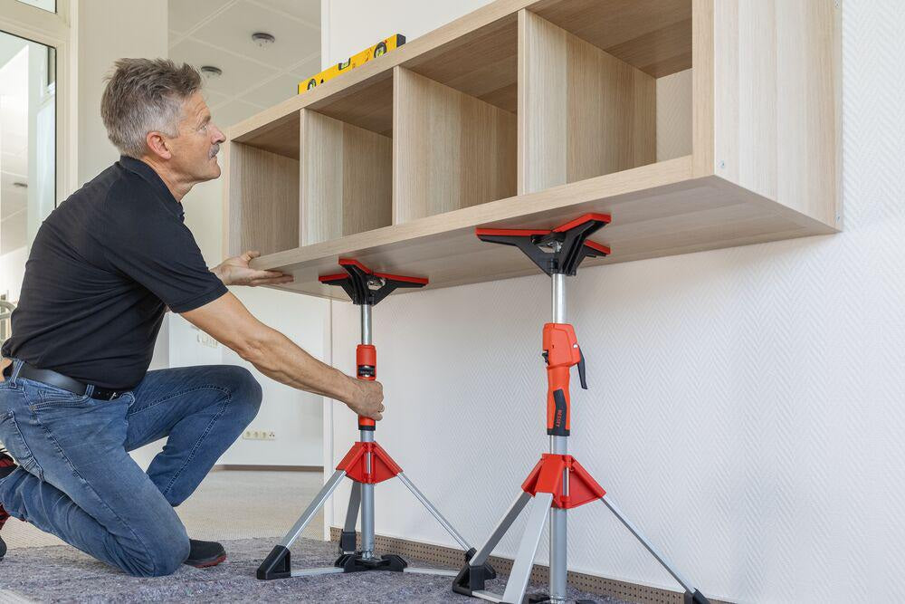 BESSEY Montagestütze STE250 – Teleskopstütze bis 160 kg, 1450–2500 mm, Einhandbedienung