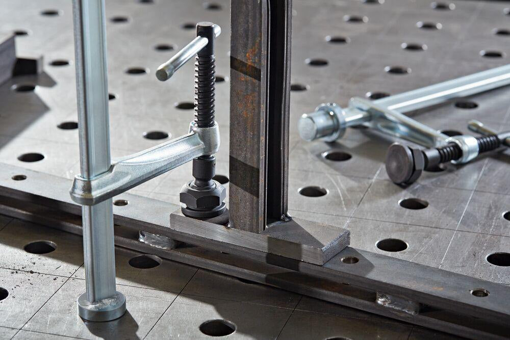BESSEY Spannelement TWM28 mit Spezialdruckplatte für Bohrungs-Ø 28 mm, Spannweite max. 300 mm