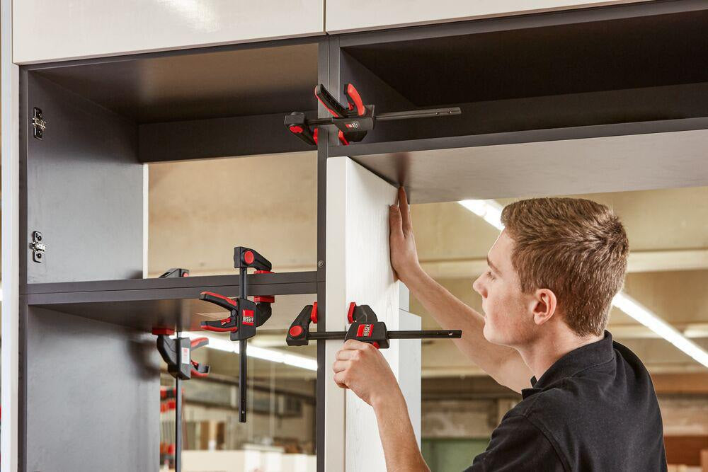BESSEY Einhandzwinge EZ Spannweite 150 mm, Ausladung 60 mm, umsteckbar zum Spreizen