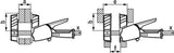BESSEY Einhandzwinge DuoKlamp 30-8 – Spann- und Spreizfunktion, 300 mm Spannweite, 85 mm Ausladung