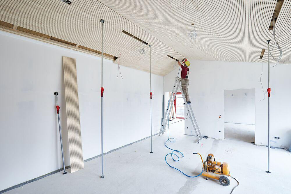 BESSEY Montagestütze STE250 – Teleskopstütze bis 160 kg, 1450–2500 mm, Einhandbedienung