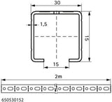 Walraven Montageschiene RapidRail 27x18 mm C-Profil 2 m mit Schnittmarkierungen