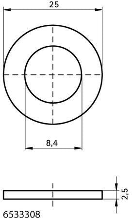 Walraven Unterlegscheibe flach 25x2,5 mm – MLAR-zugelassen