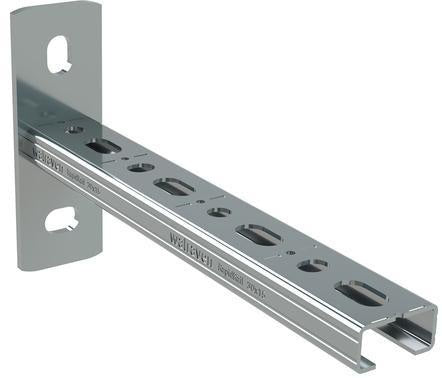 Walraven Wandkonsole RapidRail 30x15, 200 mm, mit Schnittmarkierungen, galvanisch verzinkt