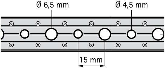 Walraven Montageband kunststoffummantelt 19x3,0 mm 10 m gleichmäßiges Lochbild