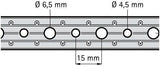 Walraven Montageband kunststoffummantelt 19x3,0 mm 10 m gleichmäßiges Lochbild