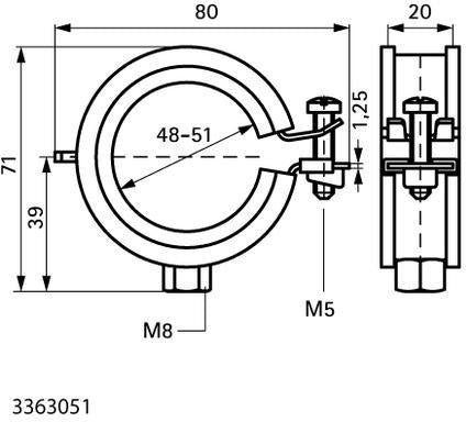 Walraven Rohrschelle KSB1 15-18 mm EPDM M8 Einschraubenschelle