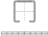 Walraven Montageschiene RapidRail 27x18 mm C-Profil 2 m mit Schnittmarkierungen