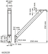 Walraven Stützbalken 45 Grad ev H: 250 mm – für viele Profildimensionen
