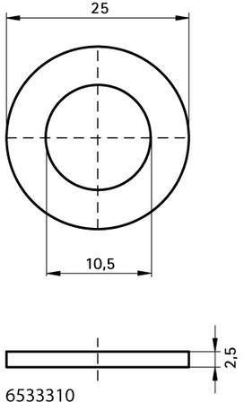 Walraven Unterlegscheibe flach 25x2,5 mm – MLAR-zugelassen