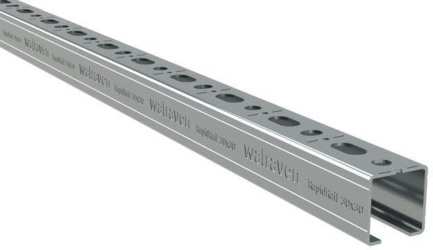 Walraven Montageschiene RapidRail 27x18 mm C-Profil 2 m mit Schnittmarkierungen