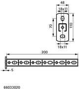 Walraven Wandkonsole RapidRail 30x30 mm, 250 mm lang, elektrolytisch verzinkt