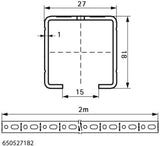 Walraven Montageschiene RapidRail 27x18 mm C-Profil 2 m mit Schnittmarkierungen