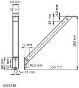 Walraven Stützbalken 45 Grad ev H: 250 mm – für viele Profildimensionen