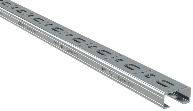 Walraven Montageschiene RapidRail 27x18 mm C-Profil 2 m mit Schnittmarkierungen