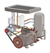 Comprag Schraubenkompressor F1108, Basisversion ohne Behälter und Kältetrockner, bis 8 bar, C-11410301