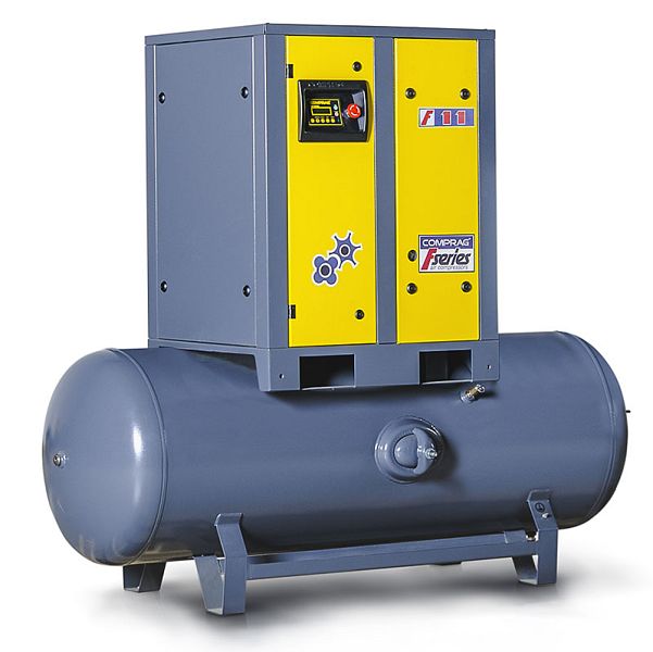 Comprag Schraubenkompressor FR1108-500, montiert auf liegendem Behälter 500 l, bis 8 bar, C-11410306