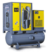 Comprag Schraubenkompressor FRD1808-500, montiert auf liegendem Behälter 500 l und mit Kältetrockner, bis 8 bar, C-11410506