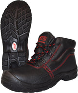 NITRAS Sicherheitsstiefel BASIC STEP MID S3 SRC Gr. 40 schwarz Vollleder Stahlkappe