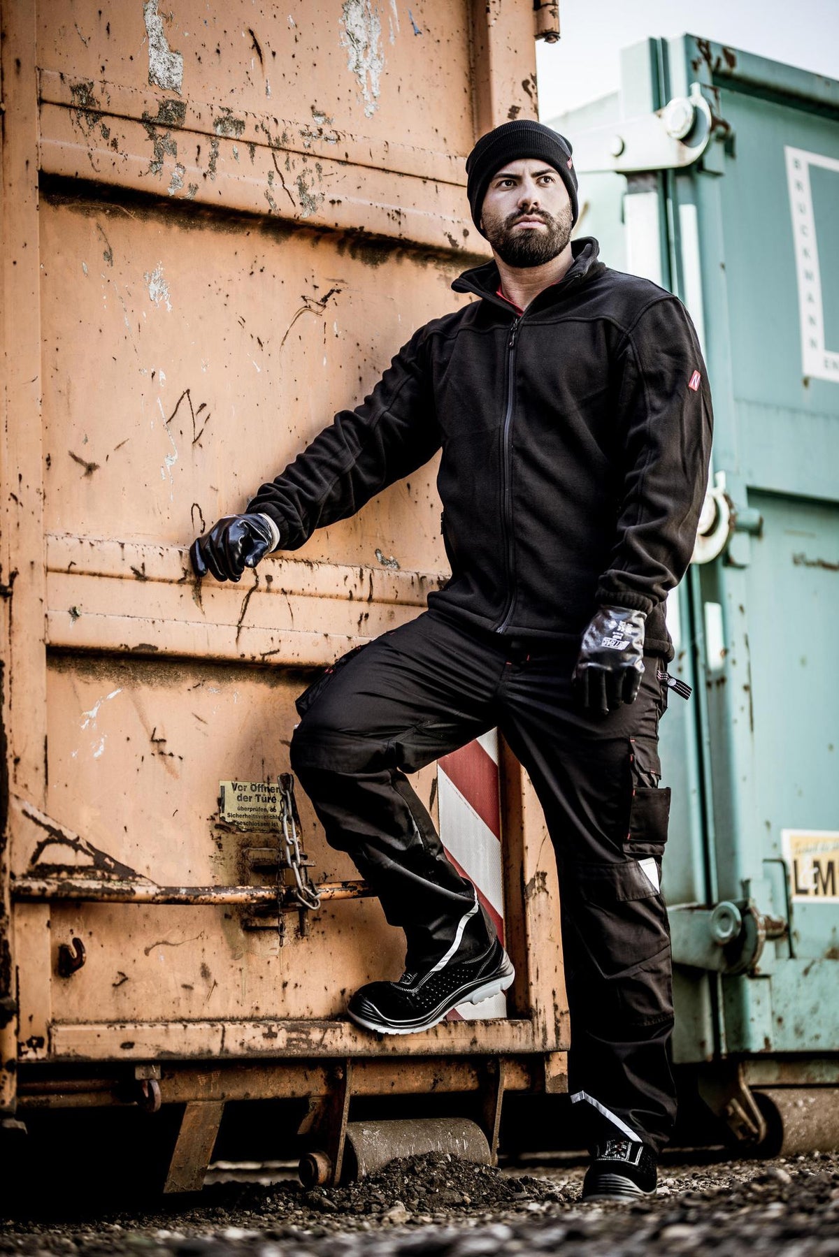 NITRAS Fleecejacke MOTION TEX PLUS XXL Schwarz – Anti-Pilling, 300 g/m², Regular Fit