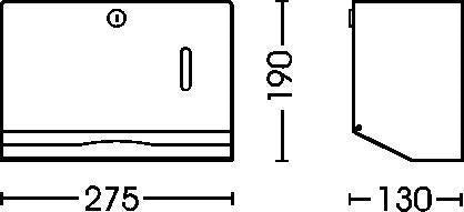 CWS Universal-Faltpapierhandtuchspender 250 aus eloxiertem Aluminium mit Zylinderschloss