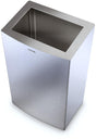 CWS Paper Bin 40 l Edelstahl – Wand-Abfallbehälter mit Beutelhalterung, matt gebürstet