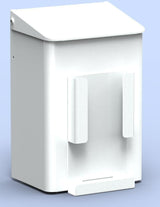 CWS Hygienebox 6 l Aluminium eloxiert mattsilber mit Papiertütenhalter und selbstschließender Klappe