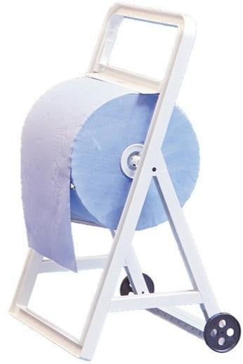 CWS Industrierollenhalter für Großrollen – freistehend, blau, 540 mm hoch