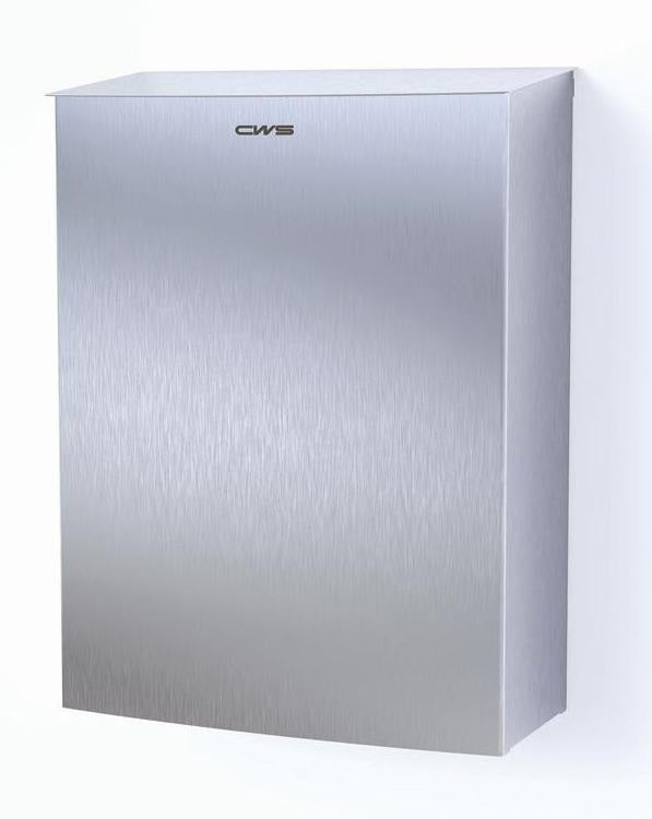 CWS Paradise Hygienebox 12 l Edelstahl – Wandmontage, matt gebürstet, 380 x 280 x 125 mm