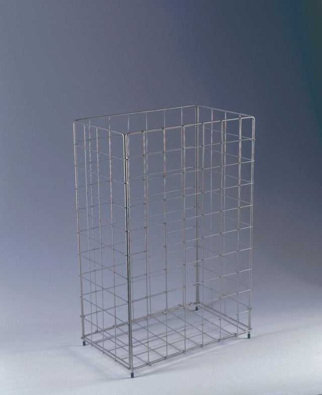 CWS Großraumpapierkorb 60 l Edelstahl-Geflecht, zusammenklappbar, 620 x 410 x 270 mm