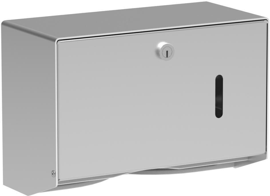 CWS Universal-Faltpapierhandtuchspender 250 aus eloxiertem Aluminium mit Zylinderschloss