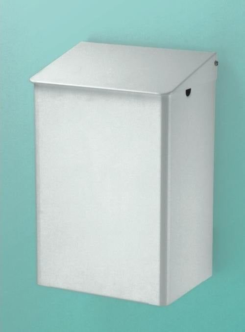 CWS Abfallbehälter Aluminium 6 l eloxiert – Wandhalter & selbstschließende Klappe