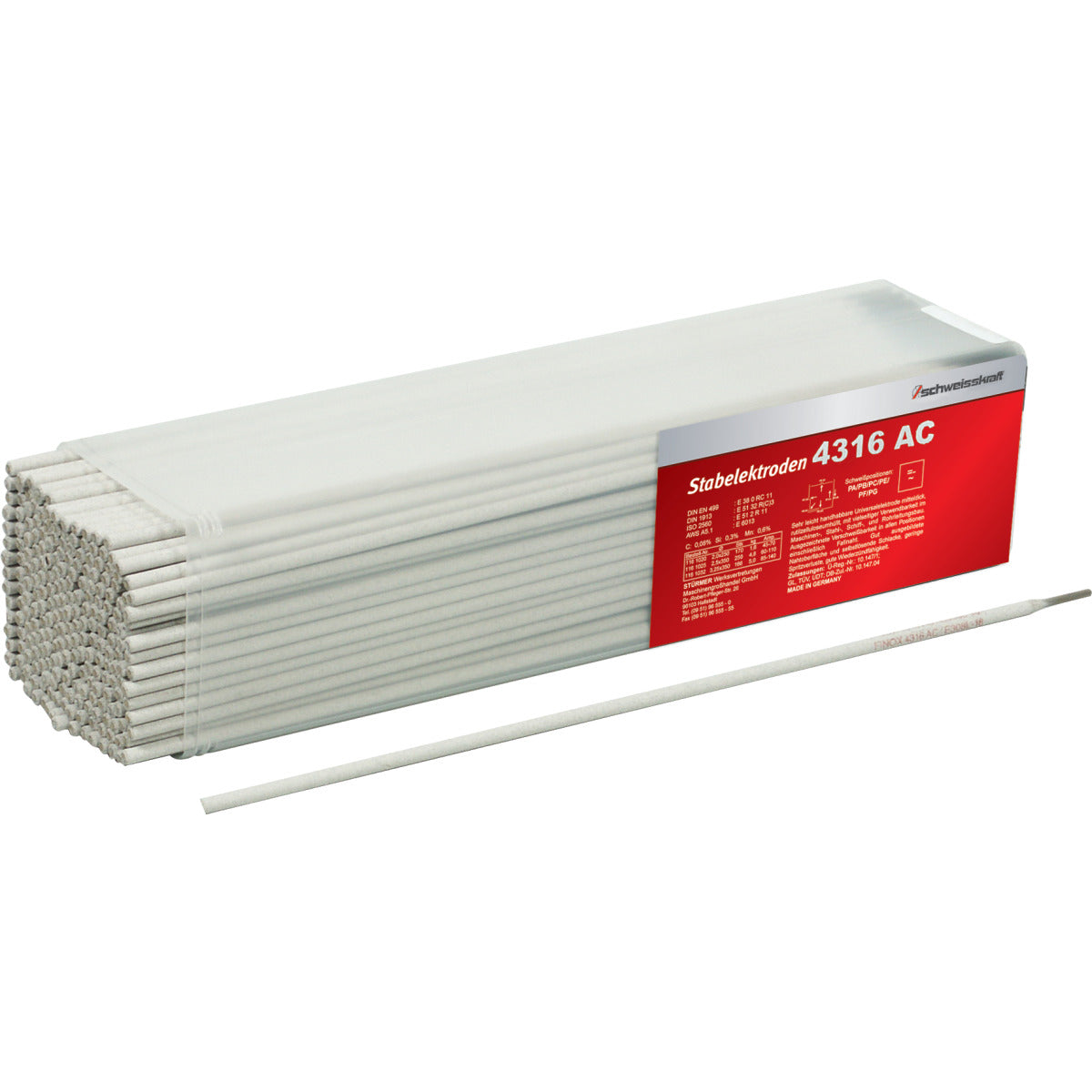 Schweisskraft Stabelektrode 4316 AC 3,2 x 350 mm, 36 Stück - Art. 1166033